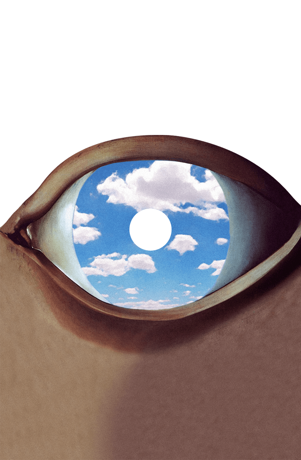 Rendition of 'The False Mirror' by René Magritte